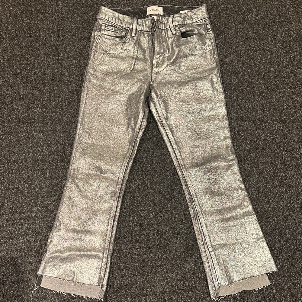 Frame Denim Silver Boot Cut Jeans